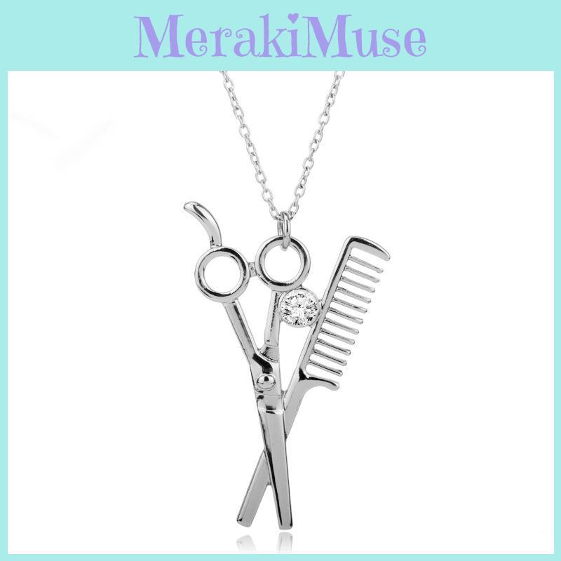 Stylish Trending Jewelry Necklace With Alloy Scissor Charm For Men And Women