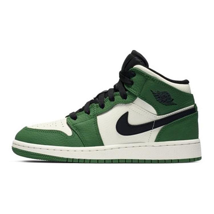 

New Jordan 1 Mid Pine Green GS BQ6931-301 38.5