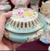 Ceramics Flower Jewelry Storage Box Vase Teapot Flower Basket Jewelry Case Storage Jewelry Organizer Display Home Decor Ornament