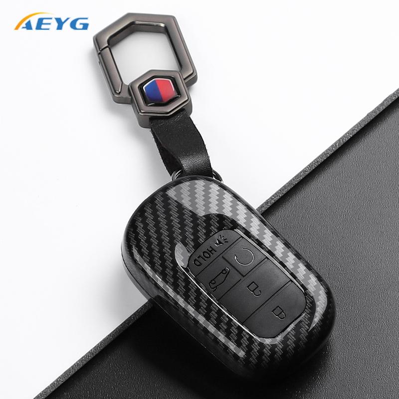 Carbon Fiber Car Key Case Cover For Honda For Civic For Accord For Cr-V For Hr-V For Pilot Pu Accessories