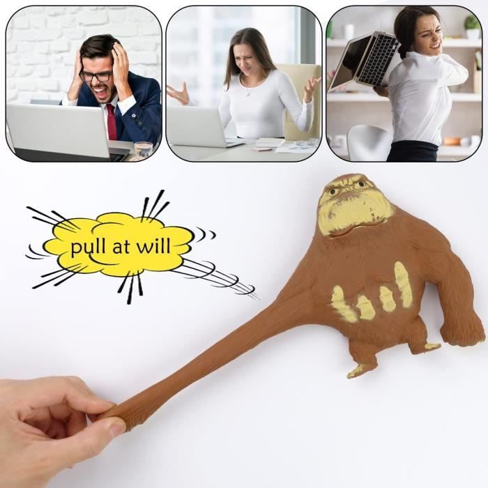Jouet Anti-Stress - MONKEYMAN - Figurine Gorille Élastique - Déformable - Pour Enfants à Partir de 3 Ans