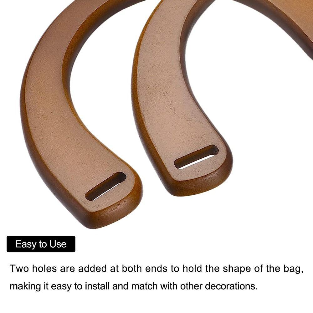 Detachable DIY Purse Handbag Handles Wooden Bag Handles Shoulder Bag Strap Handbag Band Handle