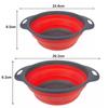 2Pcs Foldable Silicone Colander Fruit Vegetable Washing Basket Strainer Strainer Collapsible Drainer With Handle Kitchen Tools