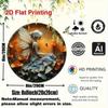 2D Flat Tin Sign Fairy with Butterfly Wings and Poppies for Home Office Wall Art