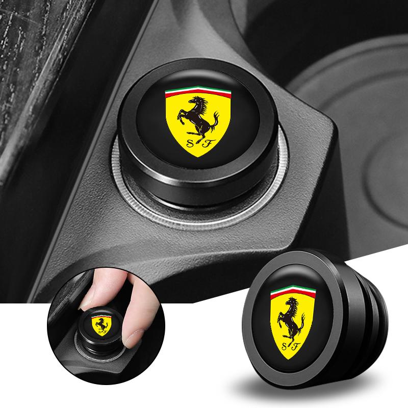 Car Cigarette Lighter Cover Dustproof Decoration Cap For Ferrari Roma F80 296 GTB GTS SF90 Stradale Spider Spyde Accessories MQ6