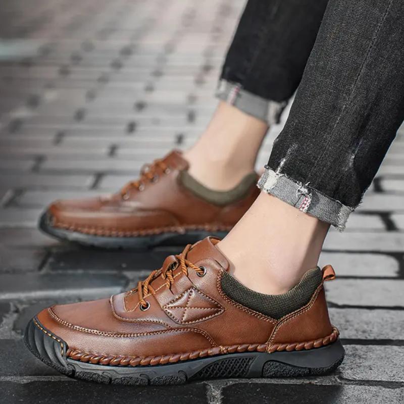 

Men s Vulcanize Shoes Autumn Comfortable Sneakers Anti Slip Solid Color Large Size Footwear Zapatillas Deportivas Hombre 48 коричневий