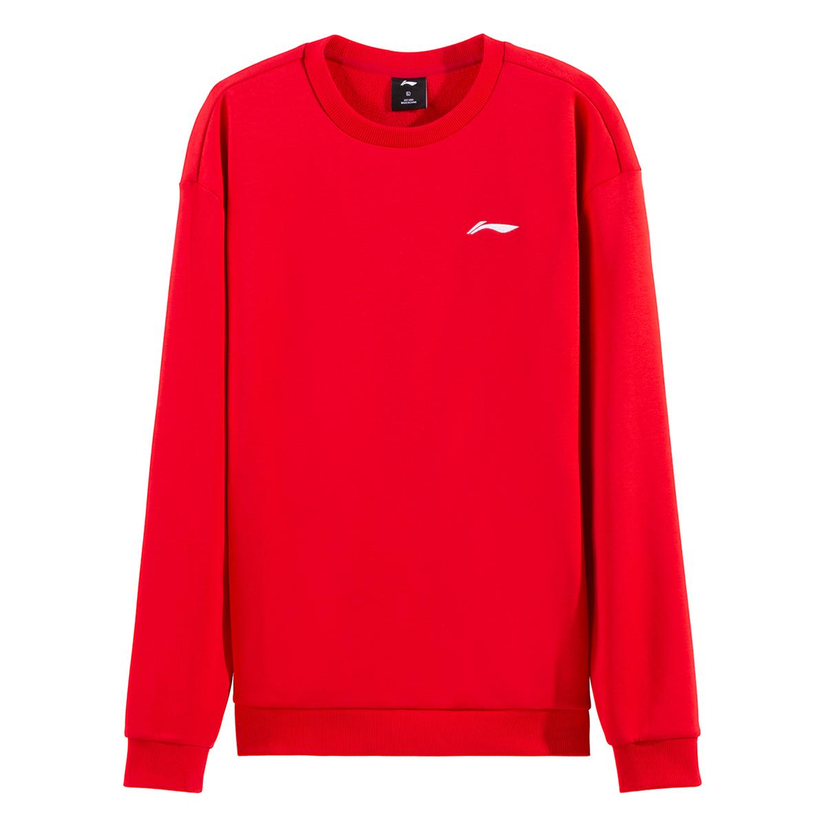 

Li-Ning Повседневный простой свитшот с круглым вырезом и принтом букв, свободный, удобный, унисекс AWDVG81-6 S