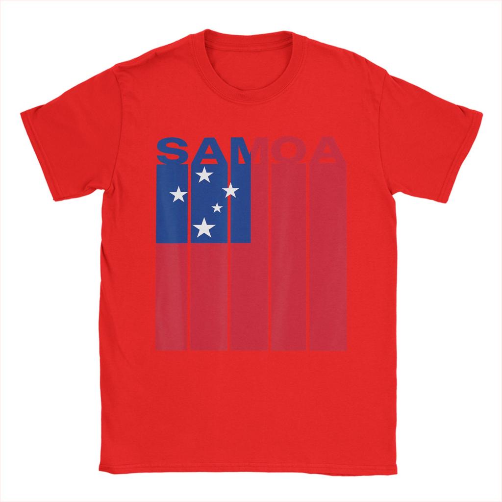 Samoa Flag TShirt Beach Cotton TShirts For Unisex Hip Hop Casual Tee Shirt Short Sleeves YK Fun Top Tees