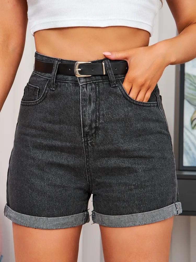 

Женские джинсовые шорты с подворотами XXL