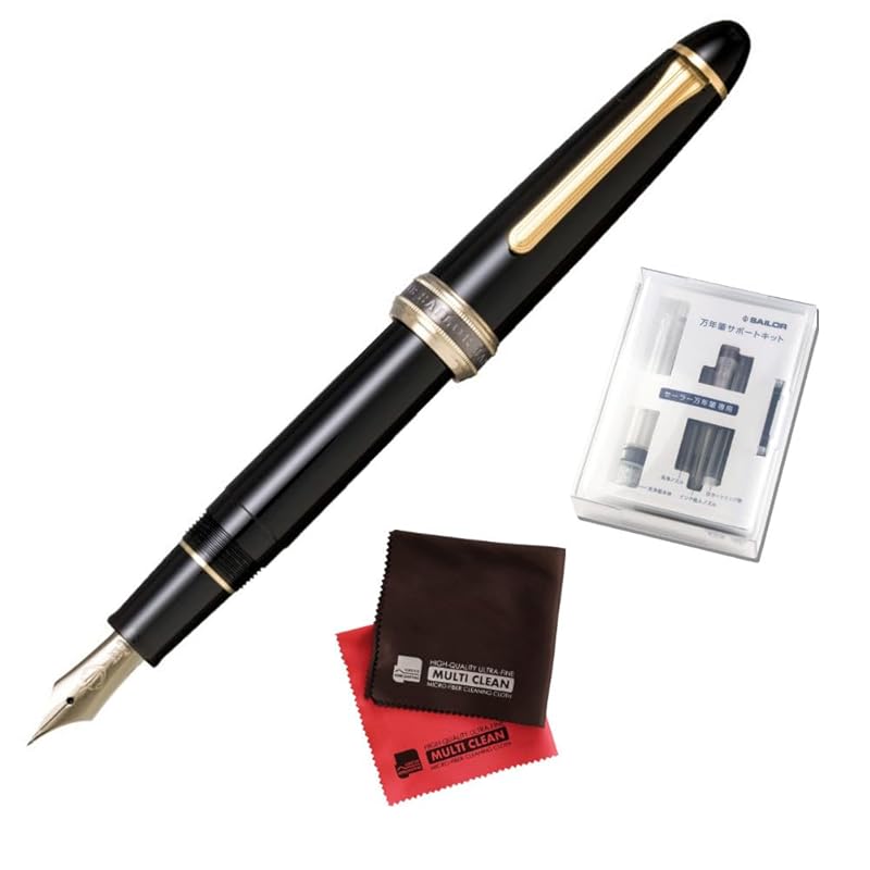 

fountain pen sailor fountain pen Long sword sharpening Bold 21k gold large 10-7121-620 with converter support kit 3 piece set