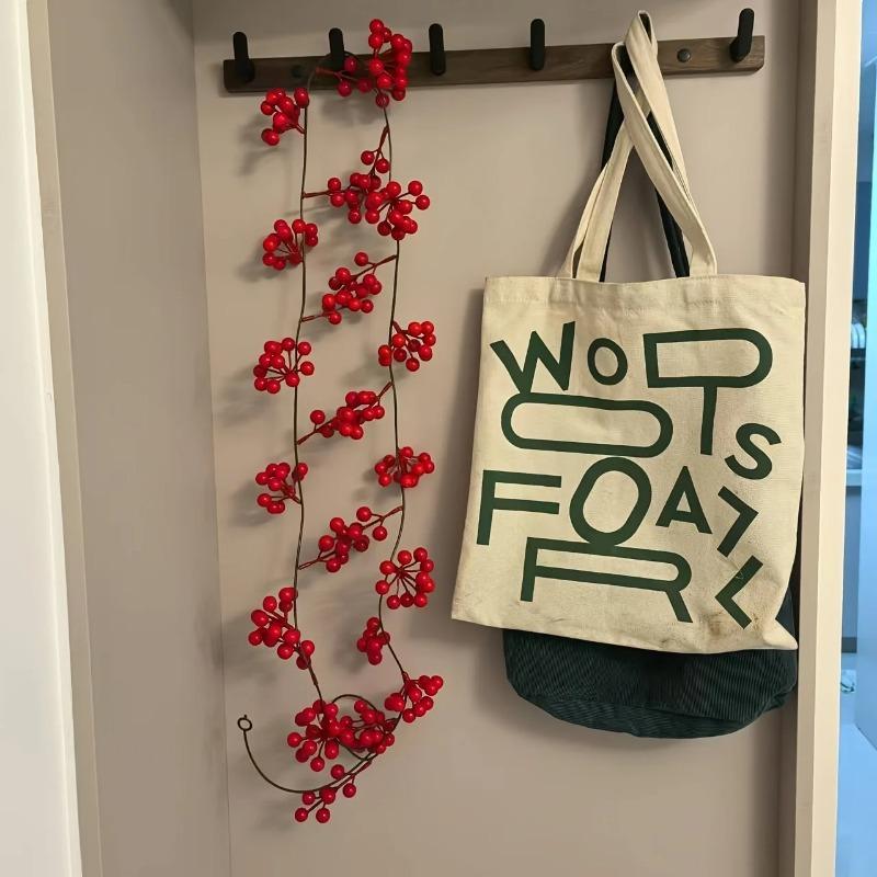 1pc Artificial Cranberry Vine, Christmas Suitable for Dining Table, New Year Celebration, Engagement Party Decor