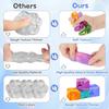 4Pcs Needoh-Nice Squishy Toys for Stress Relief, Ice Cube Stress Relax Fidget Toys, Sensory Fidget Toys, Squeeze Balls for Autism Anxiety Relief, Nic