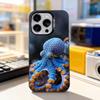 Ocean Octopus-s Marine Life For iPhone 17,16,15,14,13,12,11,Pro,Max,Plus,E,Air,Mini Anti Fall Black Matte Hard Bumper Phone Case