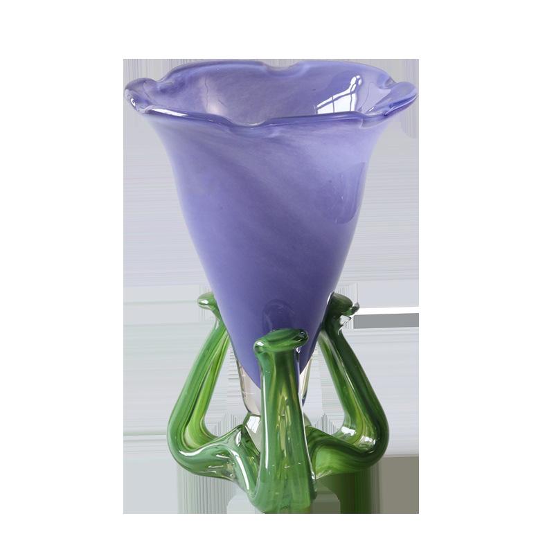Luxury Glass Vase for Flowers Elegant Home Decor Desktop Floral Arrangement Living Room Decor