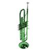 Green Trumpet Set Bb Key 3 Tone Music Trumpet Blowing Instrument for Beginner Performance Band