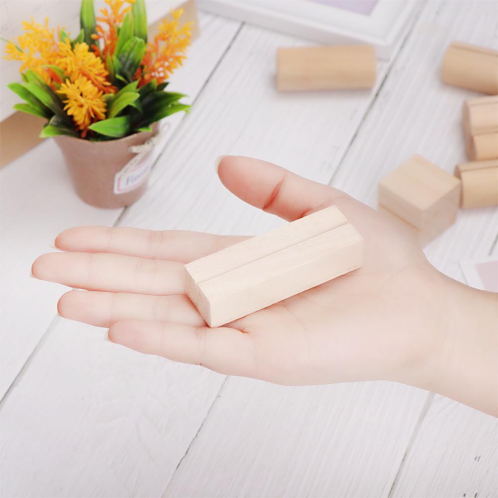 Natural Wood Notes Clips Photo Holder Paper Clamp Stand Table Numbers Holder Support Place Card Desk Card Messages Xmas Decor