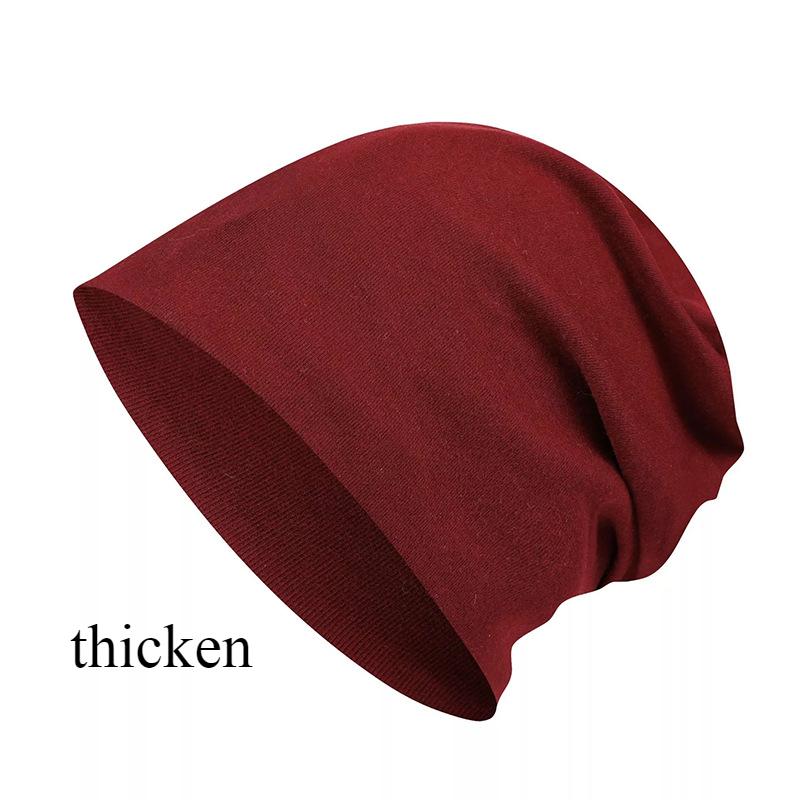 

Твердая утолщенная вязаная шапка-бини для женщин, мягкая, удобная, дышащая, вязаная шапка, женская, модная, простая, ветрозащитная, теплая шапка для осени и зимы M бордовый