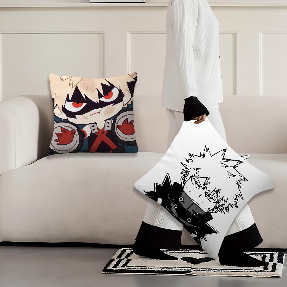 Anime M-My H-Hero Academia Katsuki Bakugo Cushion Cover Living Room Headboard Office Bedroom Cushion Sofa Nap Time Pillow Case