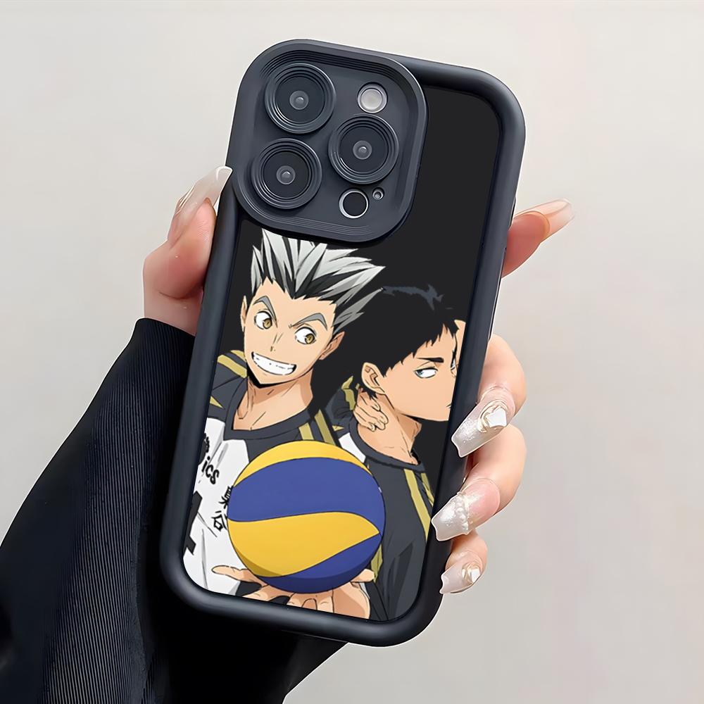 Anime H-Haikyuu Phone Case For IPhone 17 Pro Max 15 Pro 16 14 Plus 12 13 Mini 11 Pro Shockproof Cover iPhone 14 Pro Max