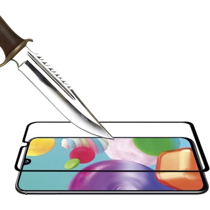 Coque de protection - Toproduits® - Galaxy A41 - Verre trempé - Souple - Bords noirs courbés