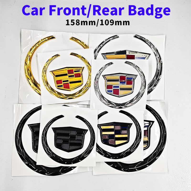 1pcs ABS 109mm 158mm for Cadillac SRX ATS XTS Car Front Grille Emblem Rear Tail Bumper Trunk Sticker Badge Styling Accessories