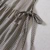 Summer Women Fashion Plaid Sleeveless Long Dress O Neck Casual Dresses Ladies Loose Pockets A Line Vestidos