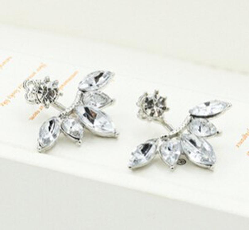The New Fashion Crystal Earrings Statement Jewelry Earrings Horse Eye Blossom Daisy Upper And Lower Sections Of Women Earrings