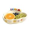 Cloud Shape Fruit Storage Tray Plastic Colored Beads Decor Fruit Bowl Large Capacity Snack Plate