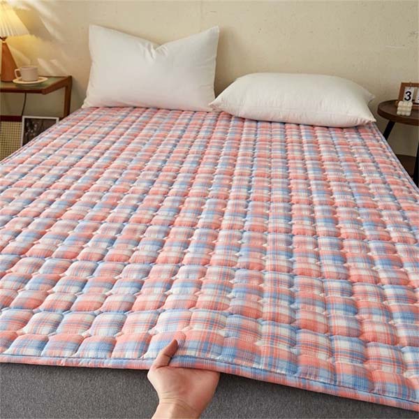 WTEMPO Four-Season Household Printed Bedding Sleeping Mattress Single/Double Dormitory Non-Slip Blankets Large Size Soft Universal Mattress Mats