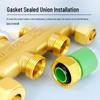 All-Copper 6-Point to 20mm PPR Quick Connector for Floor Heating Manifold