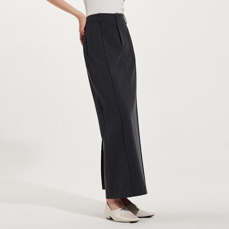Autumn Winter Slim Fit Slit Midi Skirt