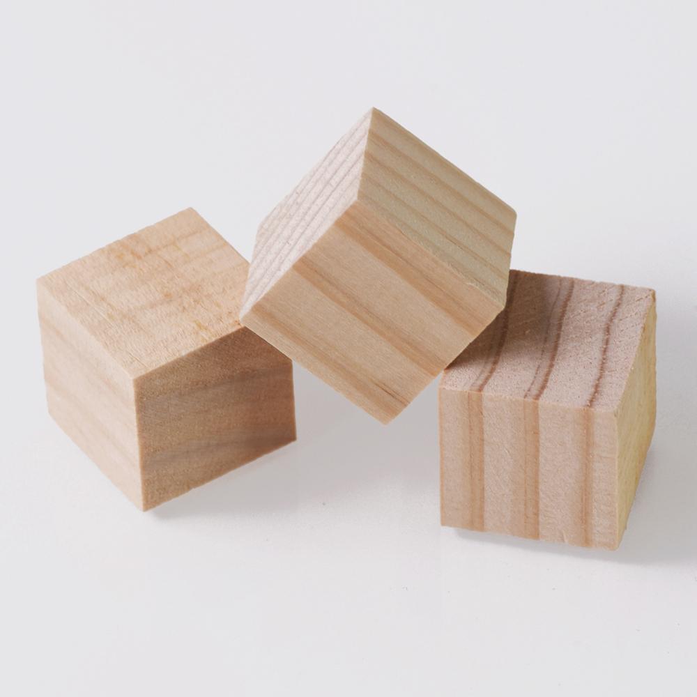 2pcs/5pcs/10pcs Natural Wood Cube Square no Hole 10mm 20mm 25mm 30mm 40mm 50mm for DIY Crafts Woodcraft Jewelry Making Accessories