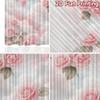 2D FLAT PRINTING 2pcs Curtains (Without Rod) Valentine's Day Hearts and Roses Print Modern Curtains Durable Polyester Curtains