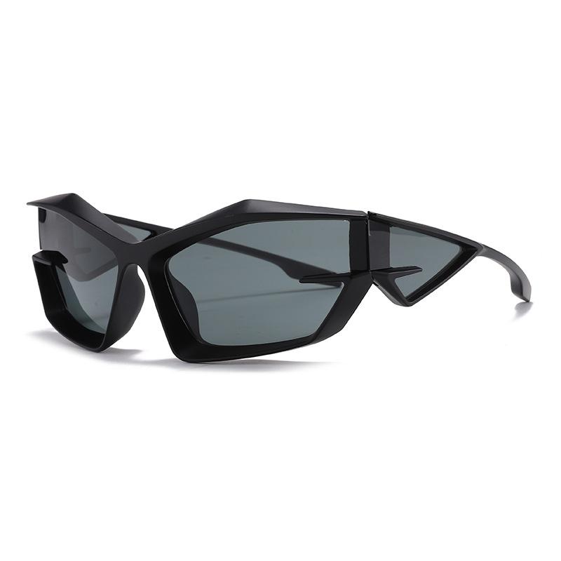 Trendige Punk-Sonnenbrille Damen Futuristische Spezialförmige Brille Herren Personalisierte Winddichte Brille Sonnenbrille