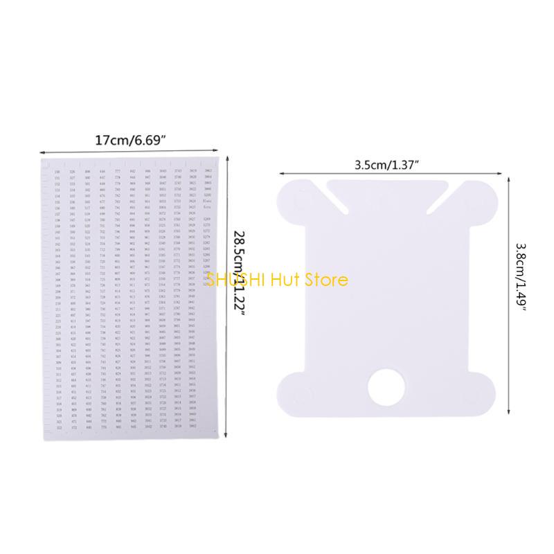 100pcs Embroidery Floss Bobbins 18 Compartments Box with Number Sticker for Cross Storage D57B