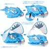 Baby Float Kids Bath Baby Float with Foot Removable Cute Air Pump For 3 Months 6 Years Old Kids [180-Day Warranty] Hole, Sunshade, Shark, Set, -