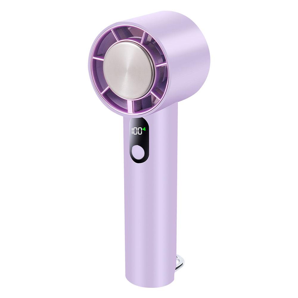 Handheld High-Speed USB Rechargeable Fan with Digital Display & 100-Speed Adjustment