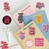 50 Pink Inspirational Phrases Graffiti Stickers Decorate Guitar Notebook Suitcase DIY Waterproof Stickers