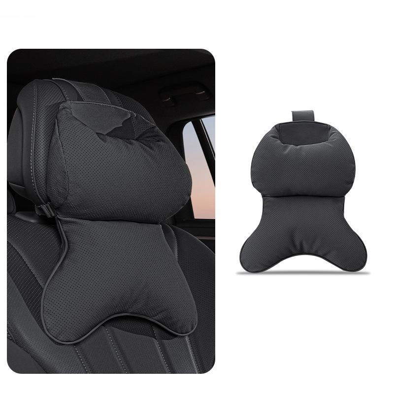 Car Neck & Back Support Pillow - Dual-Core Zero Pressure Support, Height Adjustable, Breathable Mesh, Universal Fit for All Cars