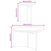 Coffee Table Set 2 pcs Natural Solid Pine Wood