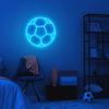 LED Soccer Ball Neon Sign Wall Decor USB Powered Sports Atmosphere Light,32x32cm
