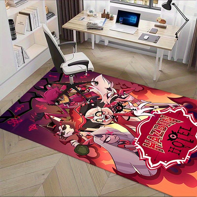 1pc Hazbin Hotel, Demon, Hell Office Carpet Soft Polyester Entrance Carpet Washable Non slip Machine