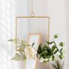 Yousheng Floral Hoop Wreath, Metal Wall Hanging with Flower Decor, Durable Wear-Resistant Floral Hoop Wreath, for Garden Balcony Windowsill