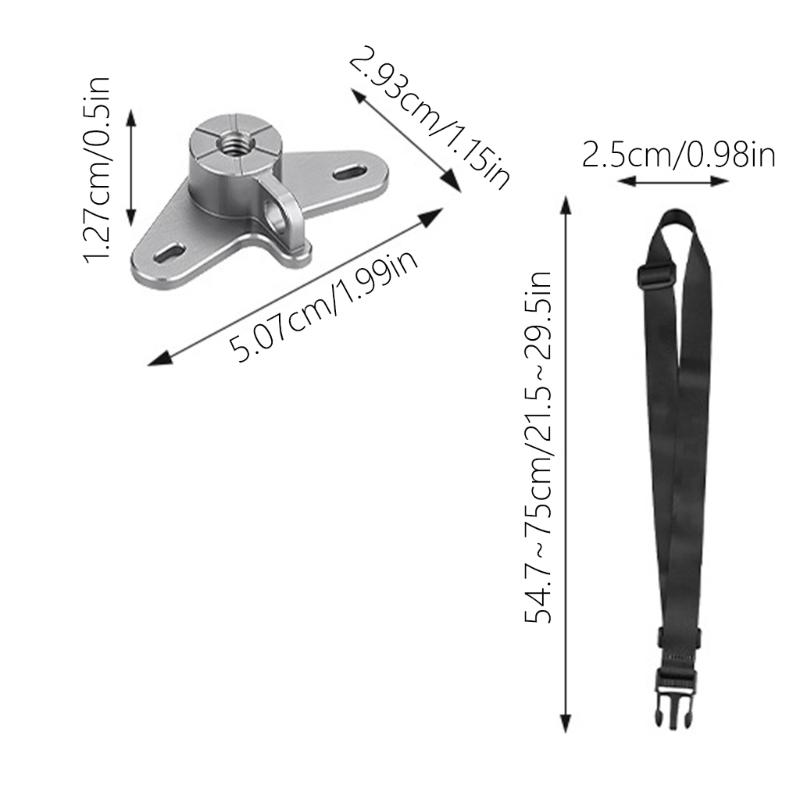 Multifunctional UAV Remote Strap Lanyard with Adjustable Length and Aluminum Base for Air 3 Quadcopter Aircraft