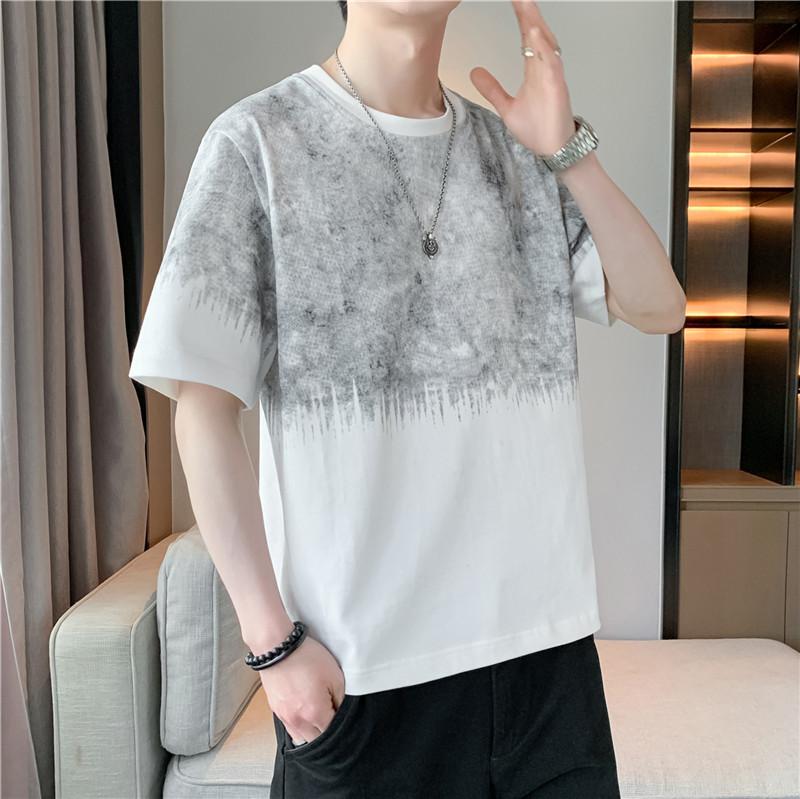 Short-sleeved T-shirt, Round Neck, Half-sleeved Bottoming Shirt, Plus Size Men's Top
