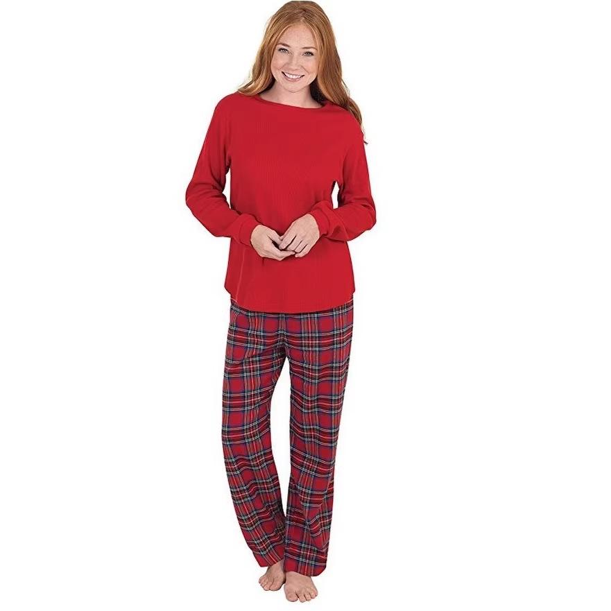 2026 Family Matching Christmas Plaid Pajamas - Parent-Child Cotton Home Wear Set