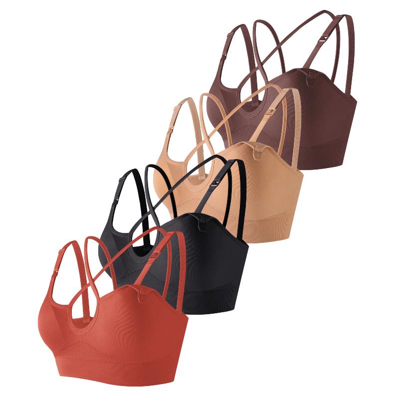 Seamless Cross-Border Vest-Style Nursing Bra with Removable Pads for Yoga & Postpartum