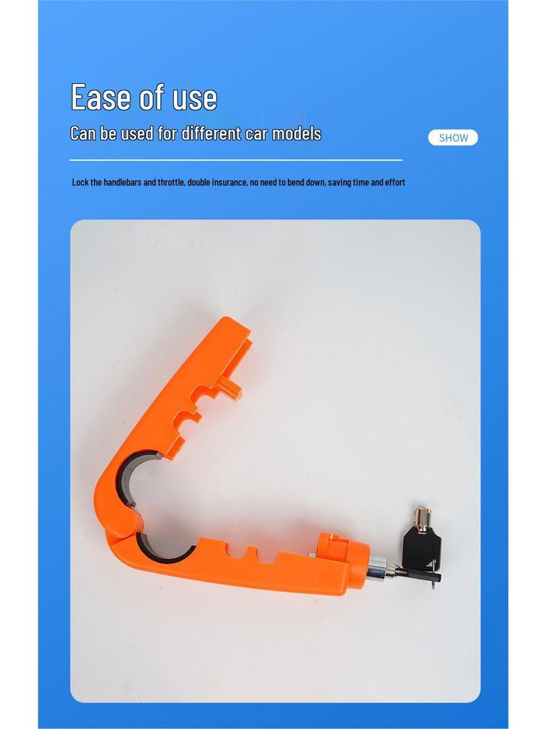 Portable Anti-theft Throttle Lock for Electric Bikes & Motorcycles: Secure Handlebar Brake Lever Lock