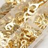 New 150pcs/box Round Terminal Block O-type Lugs Terminals Cold-Pressed Connector Copper Tab Wiring Nose Combination Set