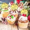 20 Stück Frohe Weihnachten Acryl Cupcake Topper mit schneeflockenförmigen kreisförmigen Weihnachtsfeier Cupcake Dekorationen